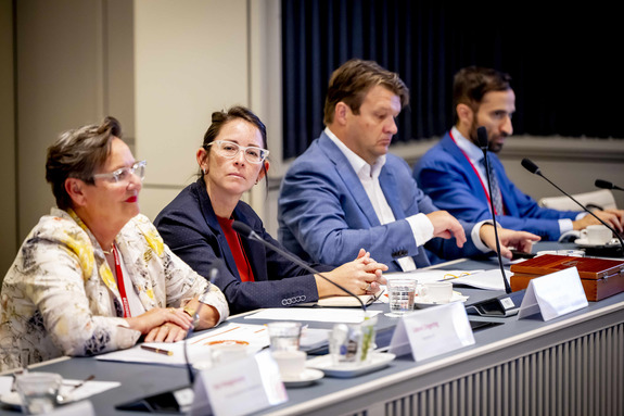 Vertegenwoordigers van de Colleges financieel toezicht in gesprek met de commissie voor Koninkrijksrelaties