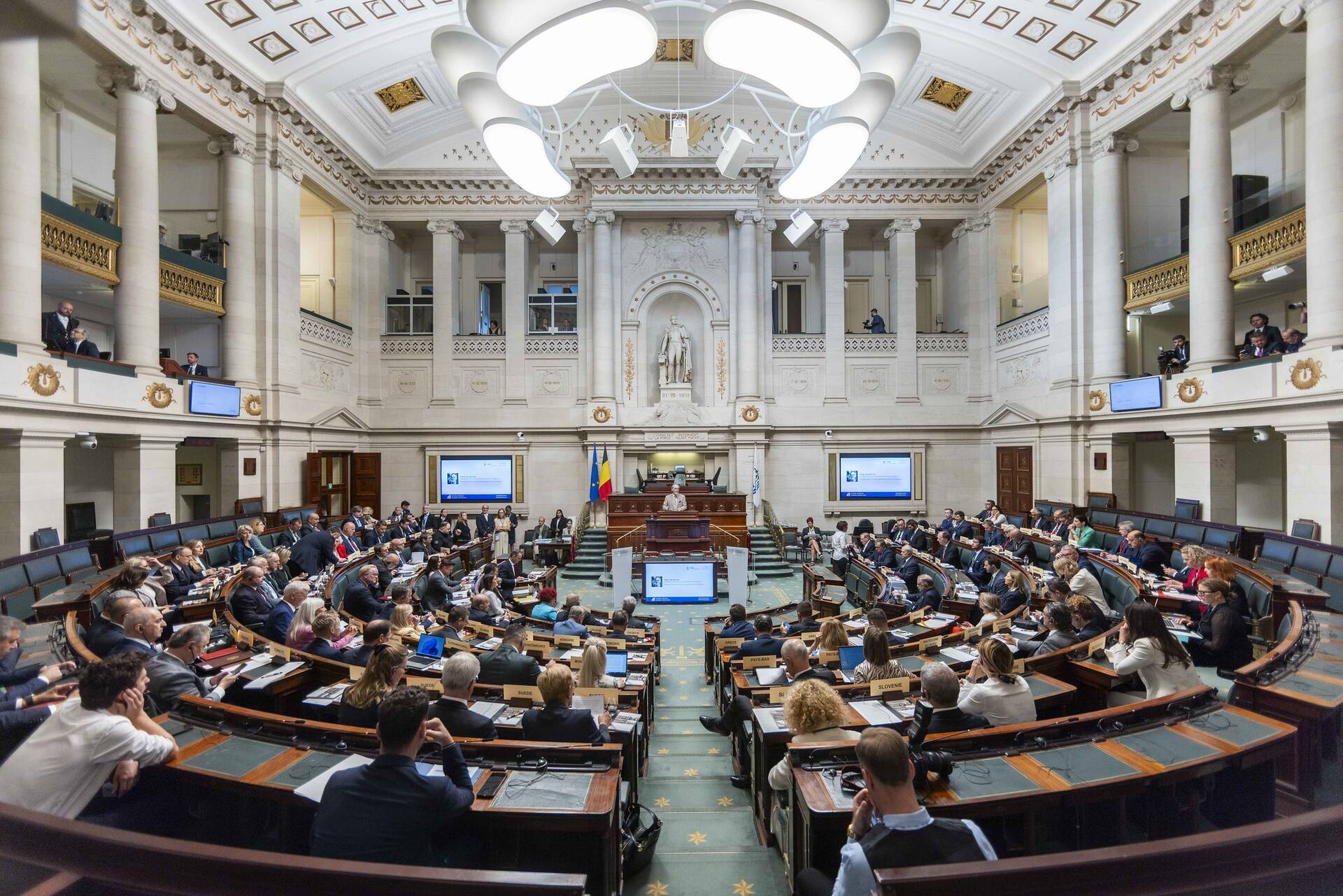 De bijeenkomst in het Belgische parlement