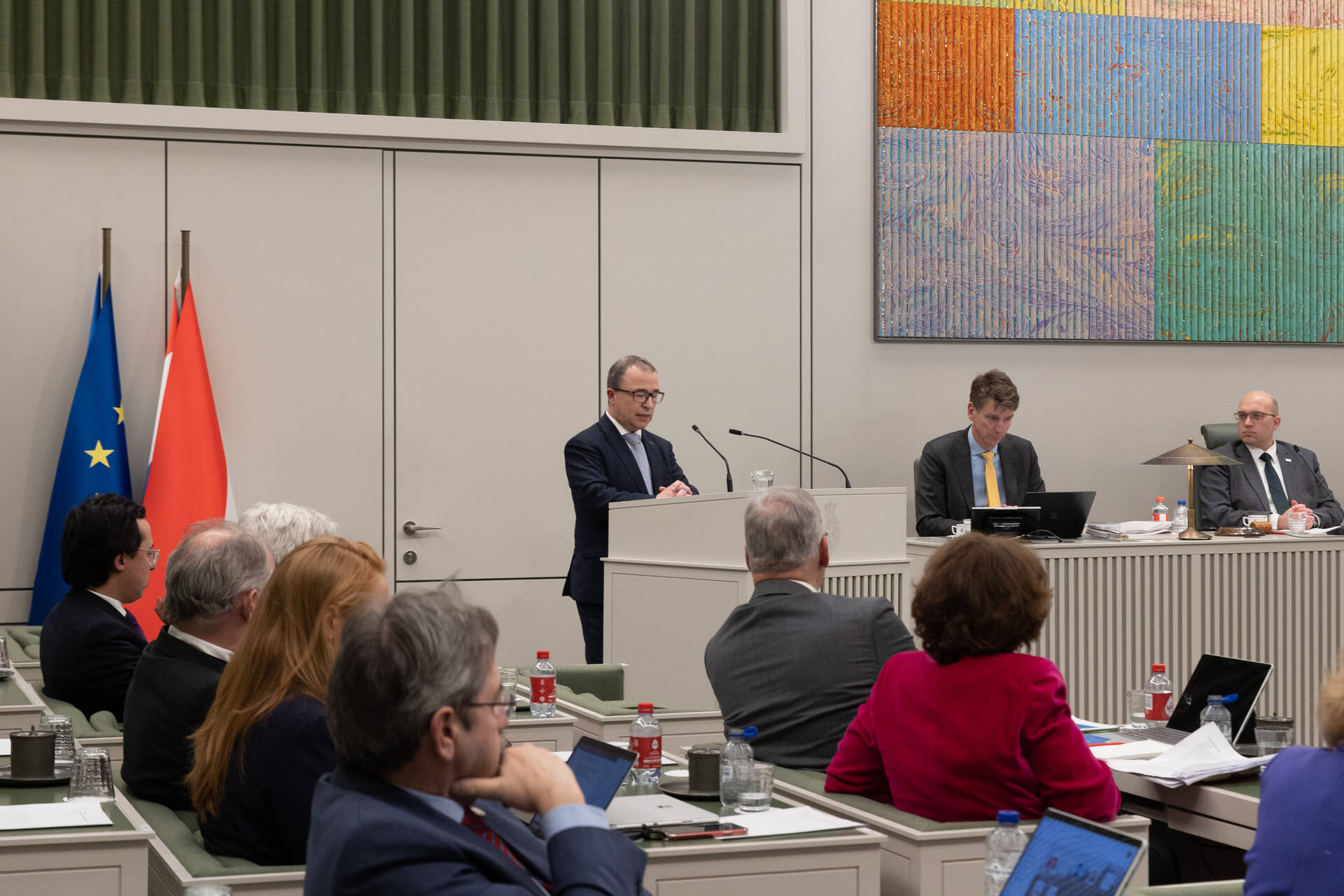 Heijnen tijdens zijn maidenspeech in 2023