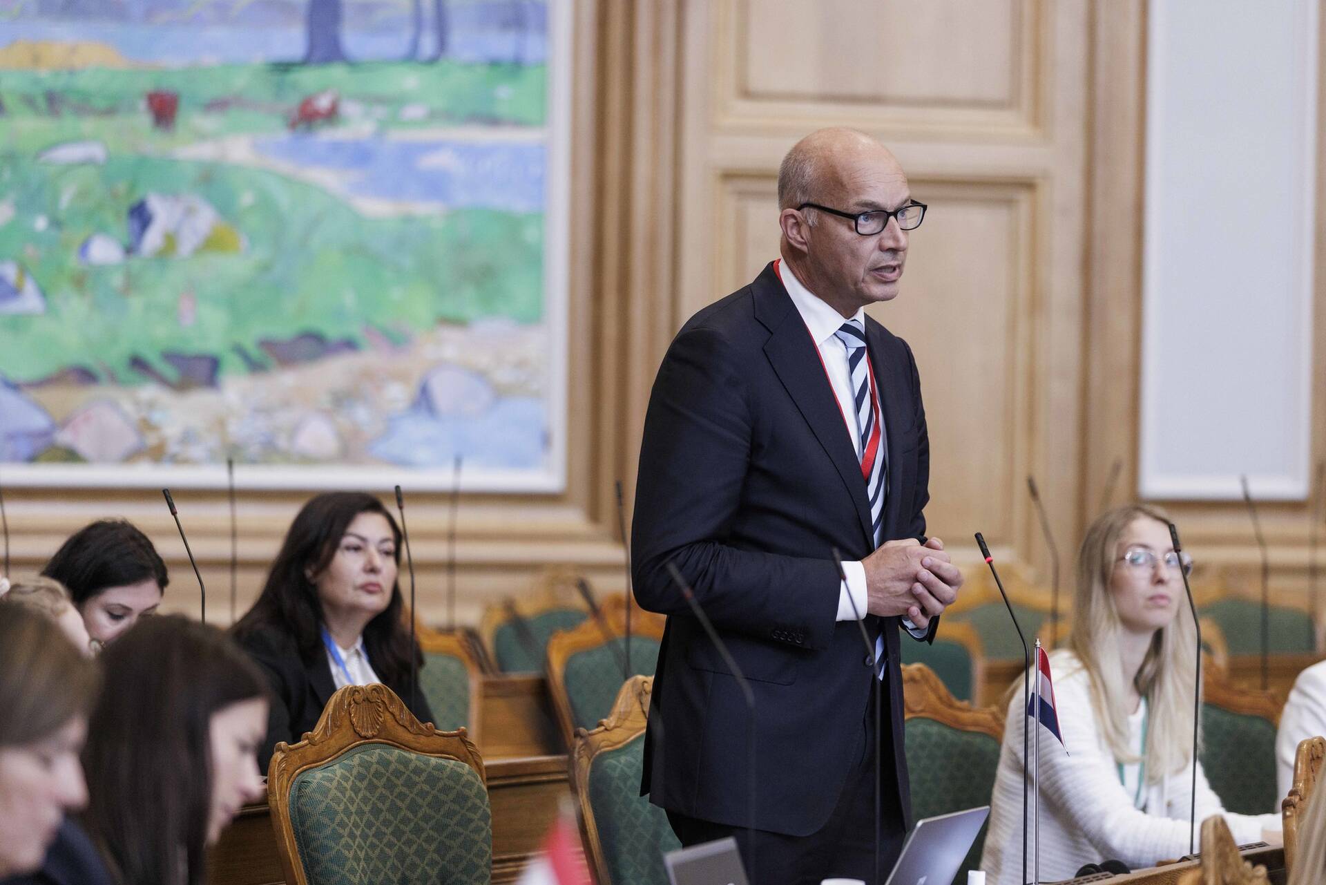 Senator Panman (BBB) tijdens de conferentie