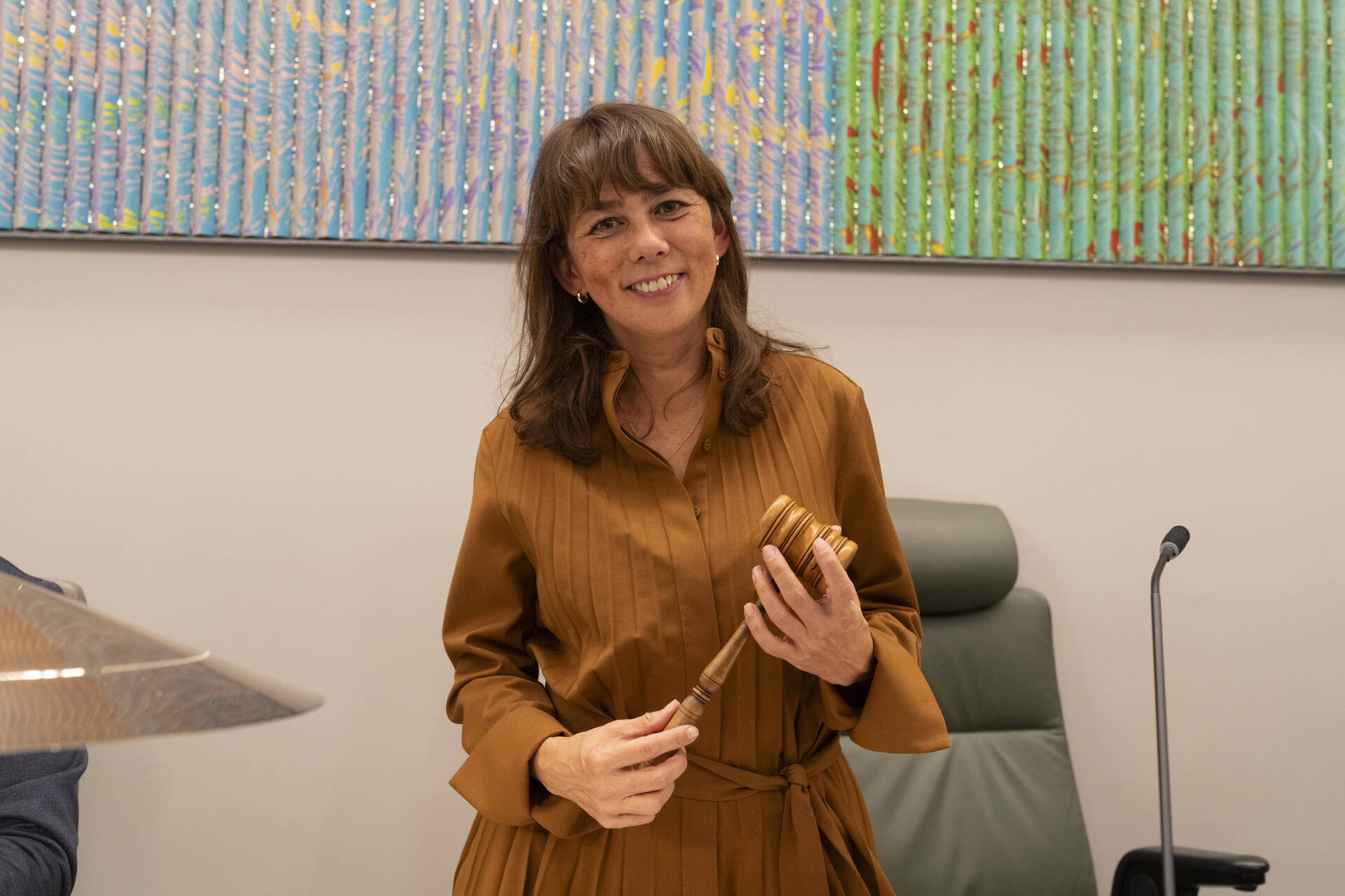 Mei Li Vos nadat zij gekozen was tot Kamervoorzitter