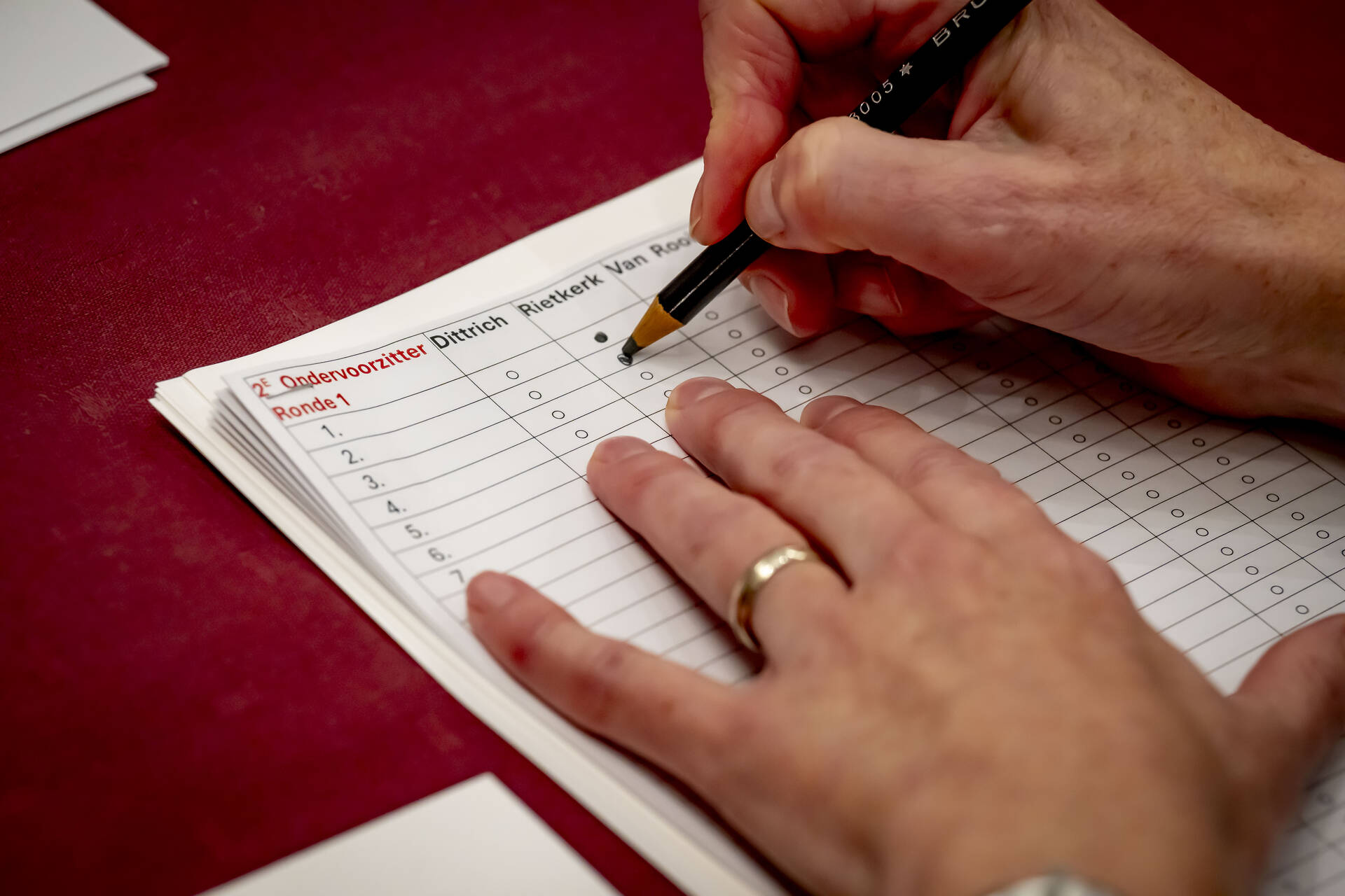 Het noteren van de stemmen